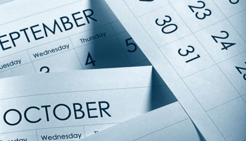 calendars november october september
