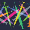 color illustration of syringes needles
