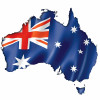 Australia flag Australia shape