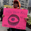 Protests against HIV stigma and for bail reform.