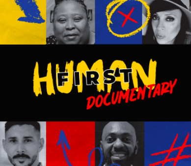 A poster for the short documentary “Human First”